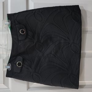 Gorgeous 💌 MILLY OF NEW YORK Mini Skirt Size 6 Black Embroidered Skirt